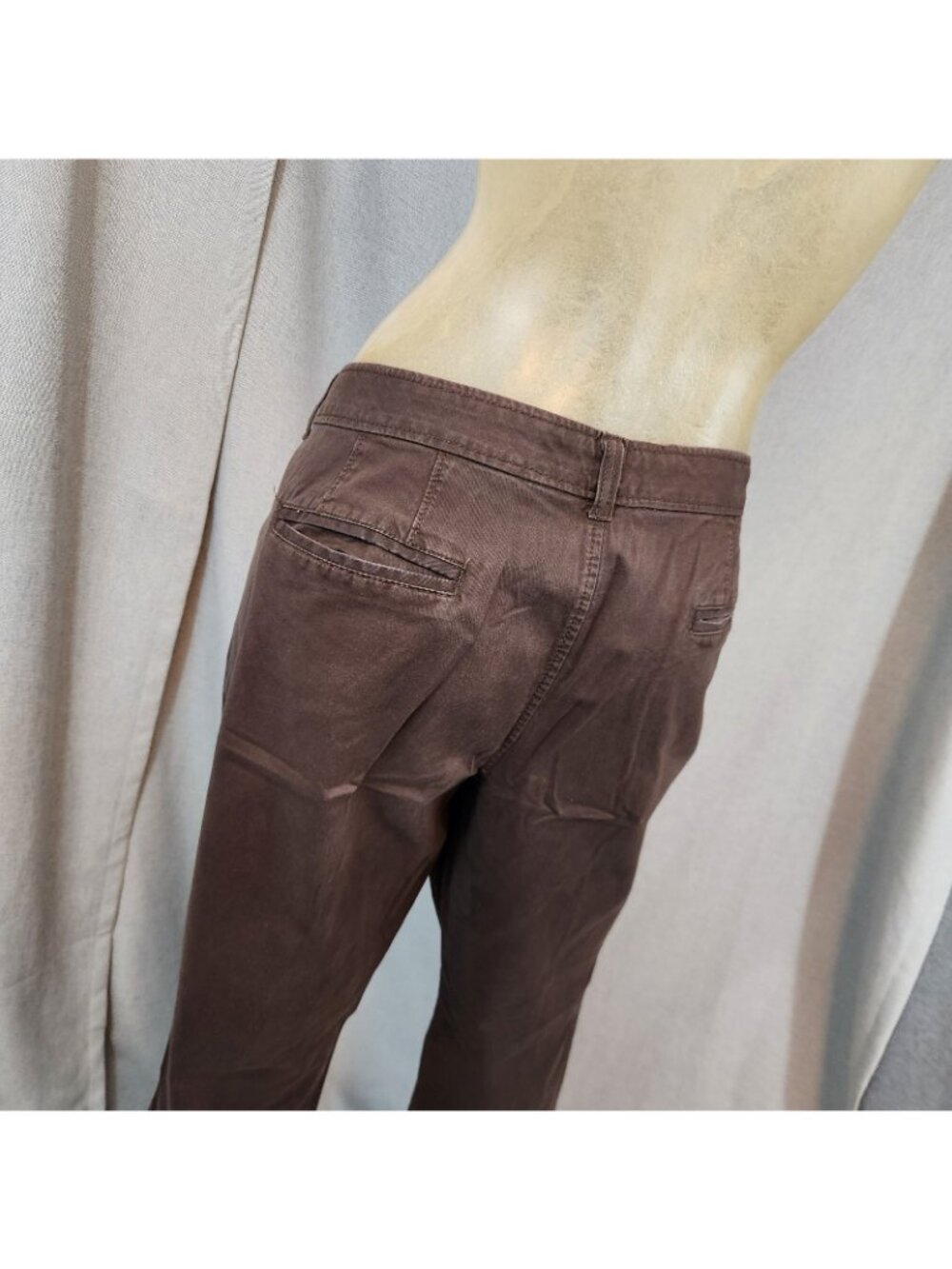 Old Navy Petites Brown Straight Leg Pants Slacks Siz 16 16P XL XLARGE 36 W x29 I - Picture 5 of 8